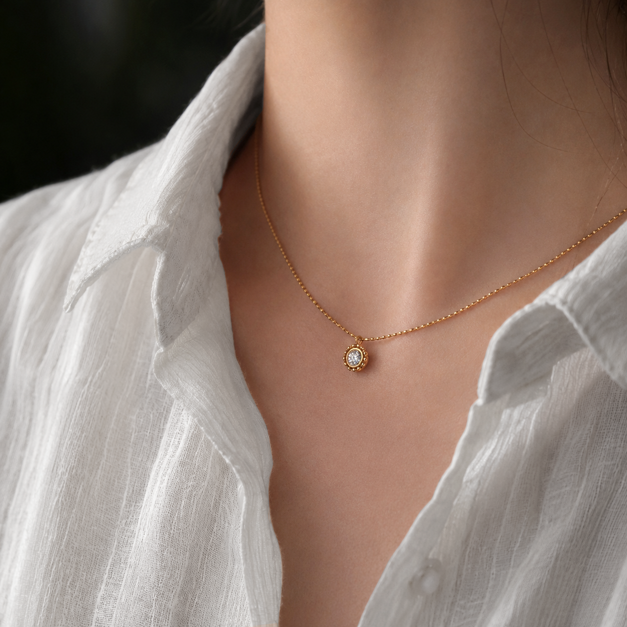 “Barysphere” K18 Diamond Necklaces