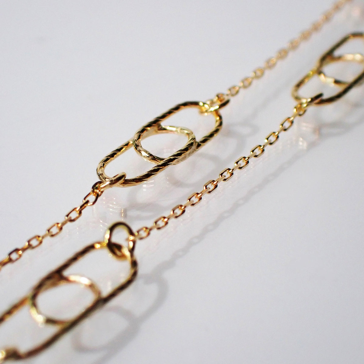“Latitude” K18 Twin Oval Bracelet