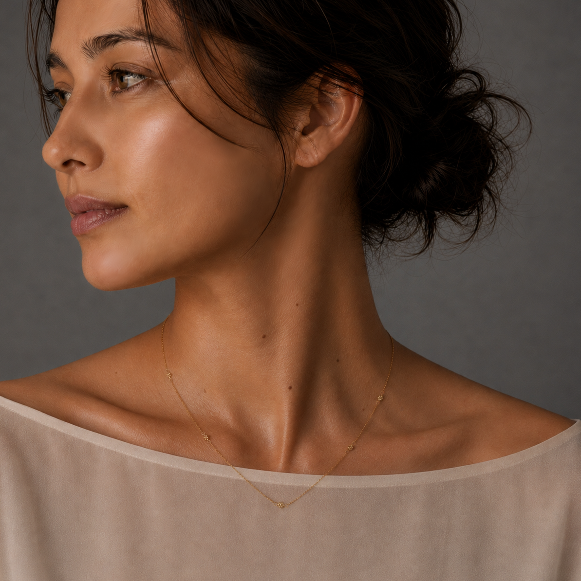 “Latitude” K18 Alyssum Necklace
