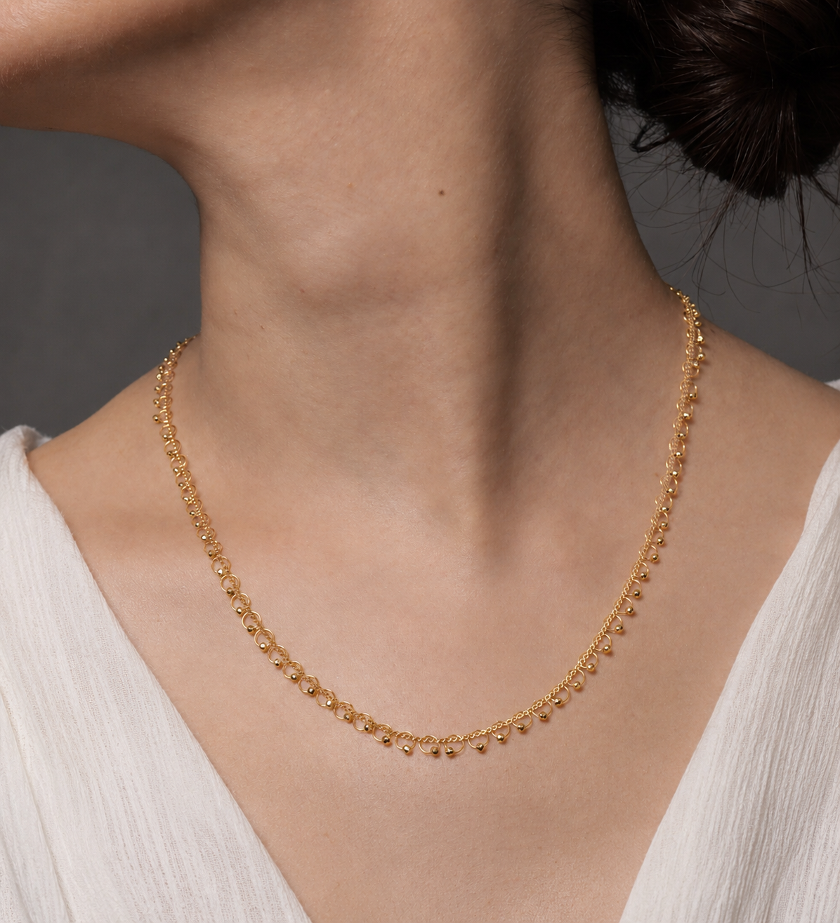 “Garland” K18 Halo Necklaces