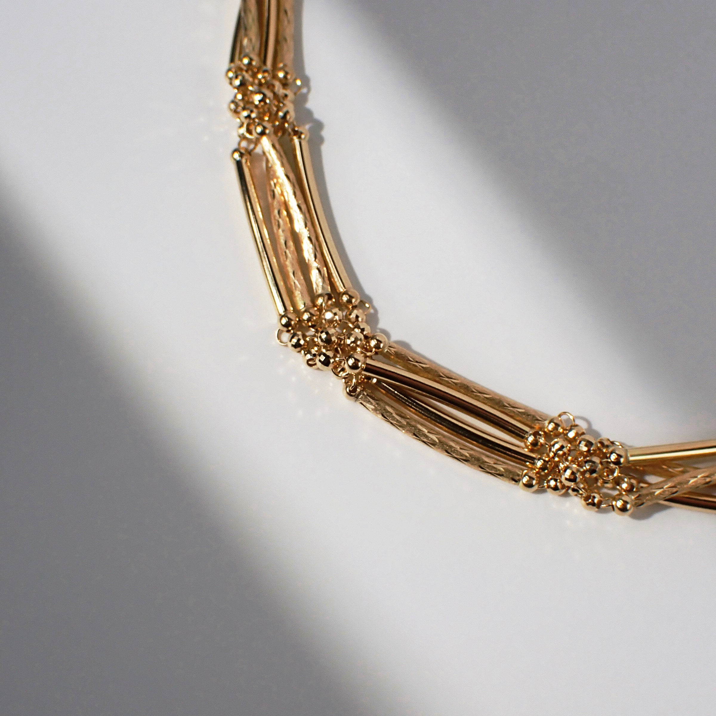 “Heritage 18” K18 Twisted Bamboo Necklaces