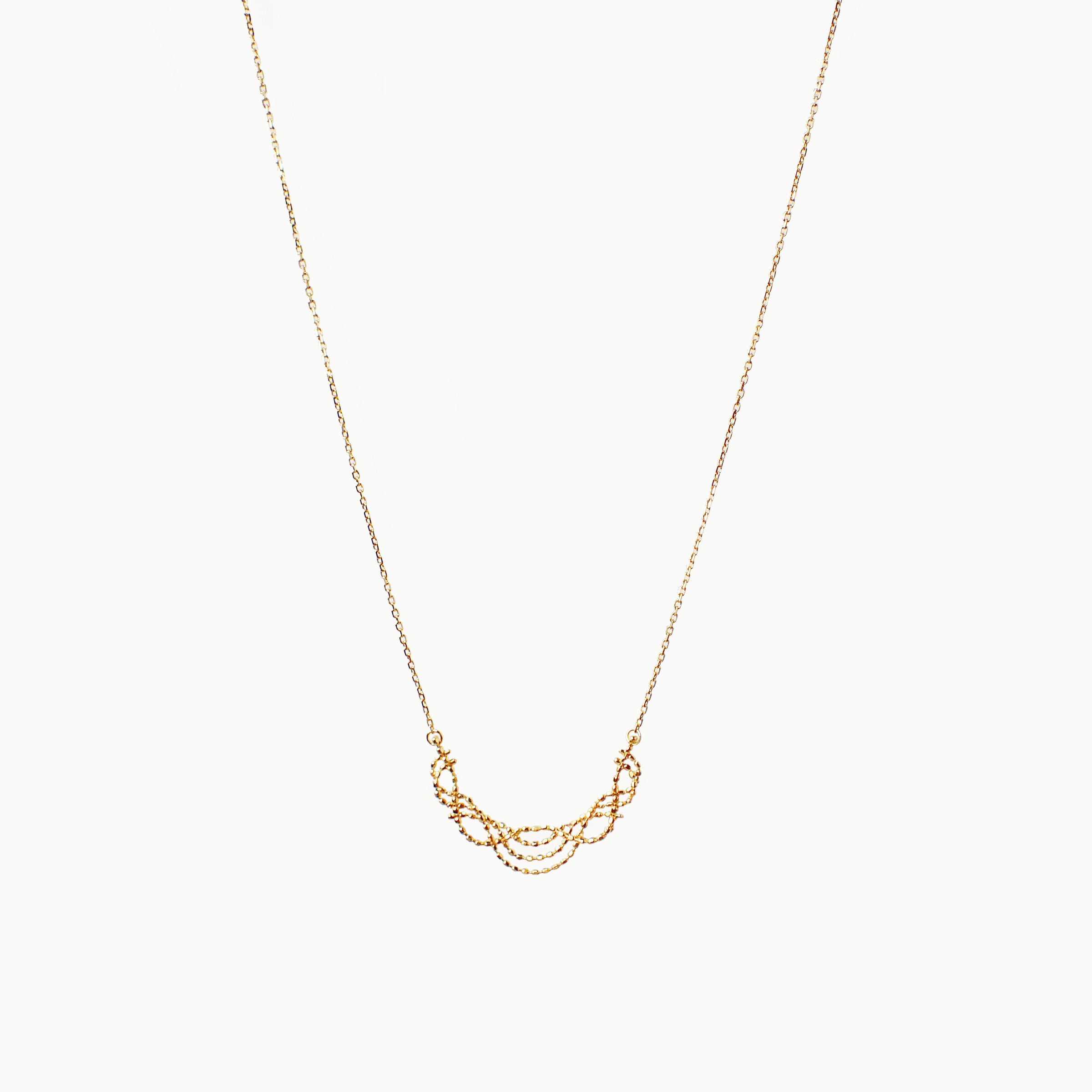 “Veil” K18 Weaving Lace Necklaces