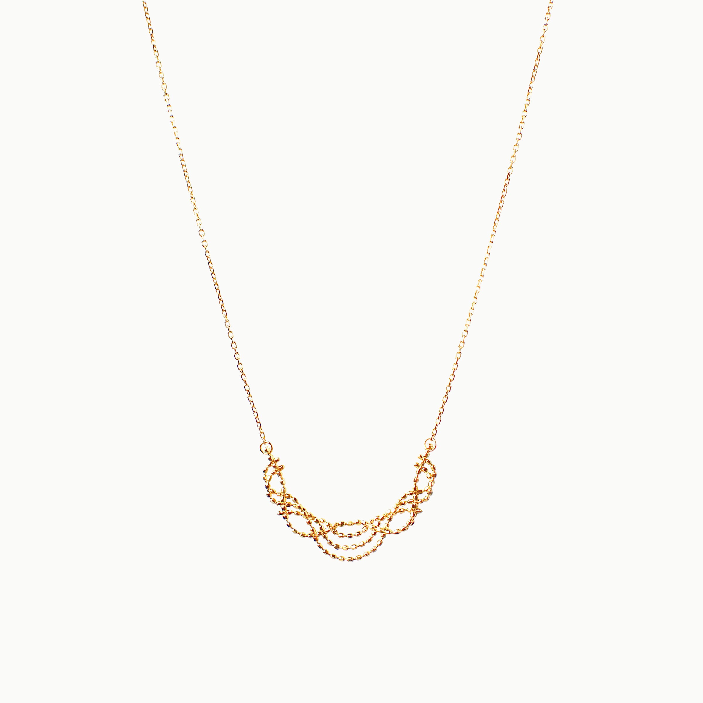 “Veil” K18 Weaving Lace Necklaces