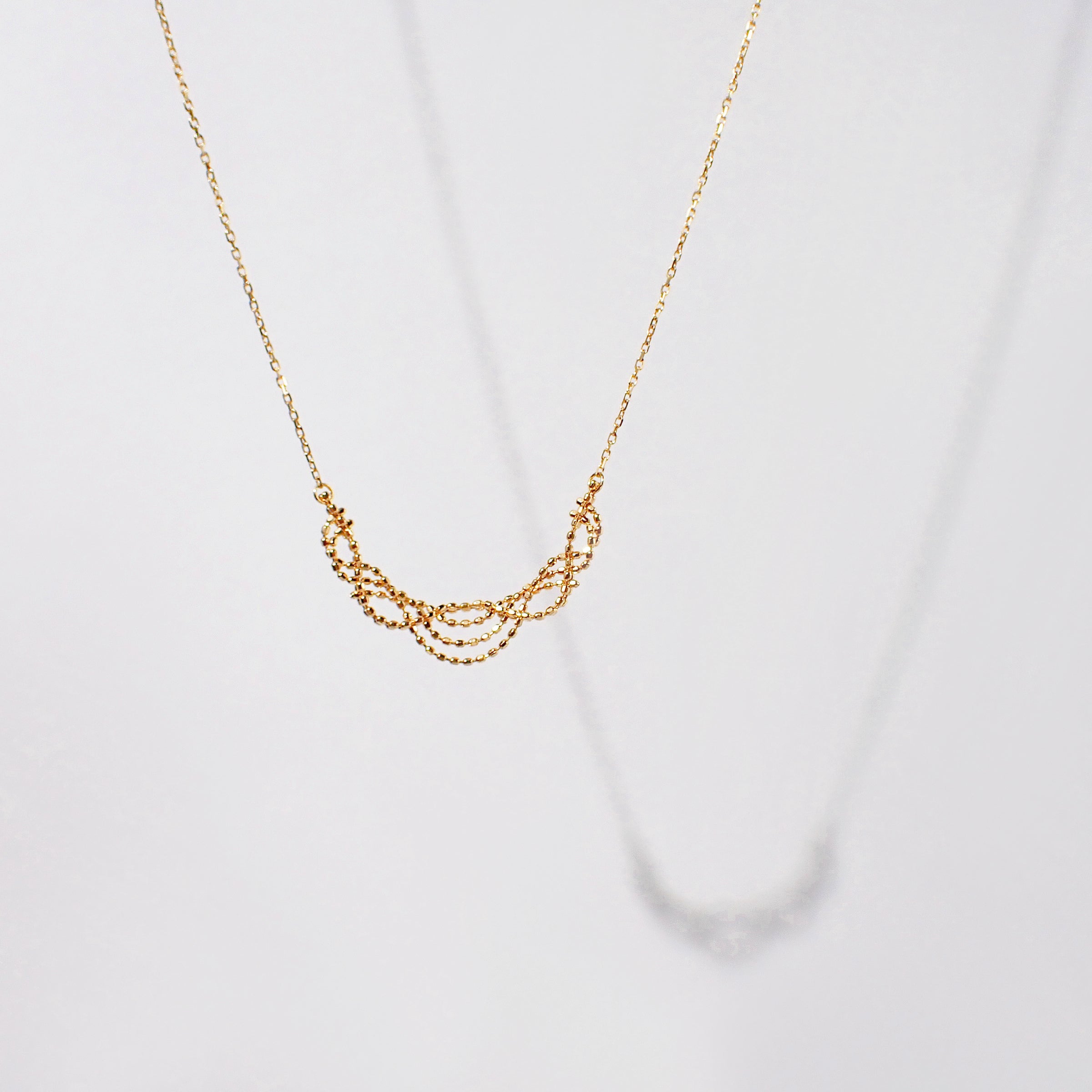 “Veil” K18 Weaving Lace Necklaces